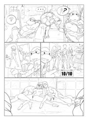 4boys 4girls black_and_white comic glassbotboy knocked_out male multiple_boys multiple_girls sex_and_the_city sleeping tagme teenage_mutant_ninja_turtles