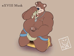 anthro banjo-kazooie banjo_(banjo-kazooie) camsan_r_s clothing hi_res jockstrap kinktober_2020 male male_only mammal masturbation musk overweight pubes rareware slightly_chubby sniffing solo underwear underwear_sniffing ursid video_games