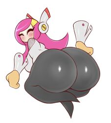 1girls ass big_ass big_breasts blush bottom_heavy closed_eyes fat_ass huge_ass kirby_(series) kirby_planet_robobot kirby_star_allies large_ass large_breasts long_hair mouthless mouthless_female nintendo pink_hair saltyxodium solo susanna_patrya_haltmann susie_(kirby) thick_ass thick_thighs thighs white_background wide_hips