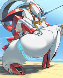 1girls anus ass big_ass big_butt blue_anus blue_eyes blue_nipples blue_pussy blue_vagina butt censored darling_in_the_franxx female female_only high_heels looking_at_viewer machine nipples pochincoff pussy robot robot_girl solo solo_female strelizia thick_ass thick_legs thick_thighs vagina