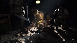 3d canine canine_penis censored_eyes clothed_male_nude_female crying_with_eyes_open dirty feral_on_female hexxus_(artist) lara_croft lara_croft_(survivor) machete nipples pants_around_ankles penis rape rough_sex ruined_makeup ryona source_filmmaker tagme tears tomb_raider tomb_raider_(survivor) weapon zoophilia