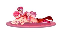 breasts female fingering jojo's_bizarre_adventure looking_at_another looking_pleasured seralicious spice_girl stand_(jjba) standcest trish_una vento_aureo wet_pussy yuri