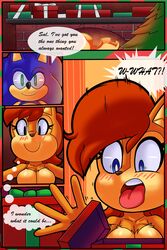 2:3 anthro archie_comics breasts chipmunk christmas cloudz digital_media_(artwork) duo eulipotyphlan female gift ground_squirrel hedgehog hi_res holidays male mammal nude rodent sally_acorn sciurid sonic_(series) sonic_the_hedgehog sonic_the_hedgehog_(archie) sonic_the_hedgehog_(comics) sonic_the_hedgehog_(series) straight superbunnygt surprise