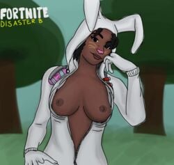 breasts bunny_brawler bunny_costume bunny_ears bunny_girl dark_skin disasterb female fortnite luna_(fortnite) tagme