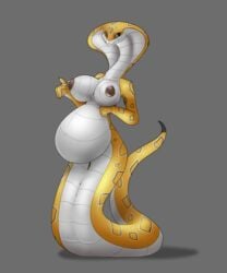 absurd_res anthro apode bastiel belly big_belly big_breasts breasts draconcopode female hi_res hyper hyper_belly naga nipple_fetish nipple_piercing nipple_play nipple_pull nipples non-mammal_breasts piercing pregnant reptile scalie serpentine snake solo video_games viper_(x-com) x-com