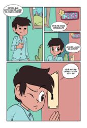 1boy brown_eyes brown_hair cactus comic insomnia keyhole male_only marco_diaz milk mole_on_cheek one_eye_closed pajamas peeping solo spanish_text star_vs_the_forces_of_evil voyeur