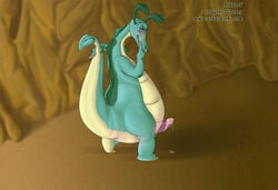 disney dragon first_porn_of_franchise male male_only nude penis solo standing tagme the_reluctant_dragon