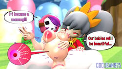 3d after_sex ahe_gao ashley_(warioware) breasts cocusan925 cum cum_in_pussy cum_inside female futa_on_female futa_with_female futanari huge_breasts huge_cock impregnation mario_(series) milk milking ovum penis pussy shy_gal super_mario_bros. text vaginal_penetration warioware