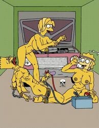 animated bart_simpson cbt cock_and_ball_torture female incest lisa_simpson maggie_simpson the_fear the_simpsons