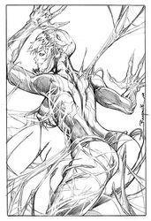 female marvel marvel_comics raapack she-venom spider-man_(series) straight_hair symbiote venom
