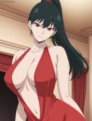 ai_generated cleavage female female_only revealing_clothes spy_x_family yor_briar yor_forger