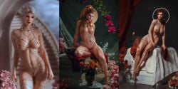 2026 3d 3girls accessories_only anna_henrietta areolae big_ass big_breasts black_nail_polish black_nails blonde_hair body_harness body_jewelry breasts bun_hair cd_projekt_red chains ciri clitoral_hood completely_nude crown curtains duchess earrings eyeshadow feet female female_only female_pubic_hair fit fit_female flower foreground_obstruction freckles freckles_on_face functionally_nude green_eyes hands_to_sides harness inner_thigh_tattoo legs_together light-skinned_female light_skin lipstick long_hair looking_at_viewer lushe3d mascara mismatched_pubic_hair nail_polish navel navel_piercing necklace nipple_piercing nipples nude nude_female painted_nails pierced_navel pierced_nipples piercing pubic_hair pussy realistic red_hair scar scar_on_face the_witcher_(series) the_witcher_3:_wild_hunt thigh_tattoo tied_hair triss_merigold unkempt_pubic_hair useless_clothing venus_bikini white_hair white_hairband wine