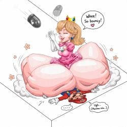 crushing dat_ass facesitting fat_ass mario mario_(series) princess princess_peach