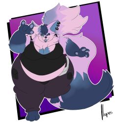 artist_request bbw big_breasts breasts cleavage female furry huge_breasts overweight tagme thick_thighs wide_hips