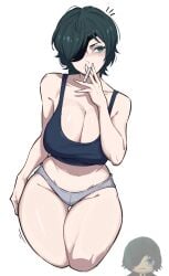 1girls big_breasts big_thighs blush blushing breasts busty chainsaw_man cigarette cleavage csr_ap07 eyepatch female female_only green_eyes green_hair himeno_(chainsaw_man) hourglass_figure huge_breasts huge_thighs large_breasts large_thighs navel panties short_hair slim_waist smoking solo solo_female standing tank_top thick thick_thighs thigh_gap thighs thunder_thighs underwear voluptuous voluptuous_female white_background wide_hips