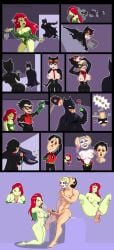 batman harley_quinn lemonxxxchanj poison_ivy robin_(dc) skinsuit skinsuit_bodysuit skinsuit_transformation