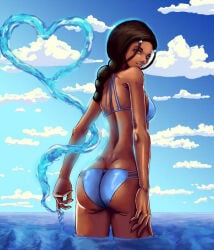1girls 2015 ass avatar_legends avatar_the_last_airbender big_ass bikini dark-skinned_female dark_skin female katara nickelodeon solo tagme_(artist)