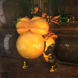 bbw big_breasts breasts cleavage female furry huge_breasts inflation overweight qzk_forte ssbbw tagme thick_thighs weight_gain wide_hips