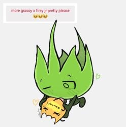 battle_for_dream_island battle_for_dream_island_again bfb bfdi bfdia cunnilingus firey_jr. grassy_(bfdi) object_shows pussy the_power_of_two tpot