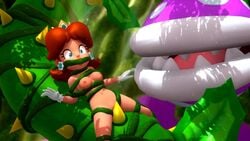 1girls 3d animated blue_eyes bondage bound breasts brown_hair female female_focus femsub freckles gag gagged gloves green_tentacles helpless imminent_sex interspecies long_hair mario_(series) monster naked nintendo nipples nude onmodel3d open_mouth piranha_creeper piranha_plant pointy_teeth princess_daisy red_hair restrained self_upload shorter_than_30_seconds size_difference smaller_female sound spread_legs super_mario_3d_world super_mario_bros. tan_skin teeth_pointy tentacle tentacle_gag tied_up video vine_gag vines wide_eyed