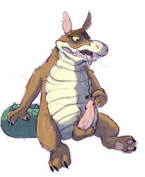 activision anthro balls canid canine canis crash_(series) crocodilian dingo dingodile genitals humanoid_genitalia humanoid_penis hybrid male male_only mammal mango_sticky masturbation penis reptile scalie simple_background sketch solo solo_focus speedpaint testicles uncensored video_games