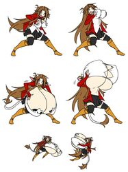 breast_expansion breast_grab breasts cow_girl gigantic_breasts matsu-sensei mattie_(matsu-sensei) pasties