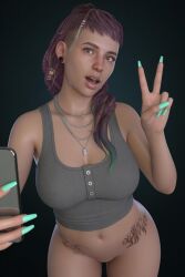 1girl 1girls 3duk ai_assisted cassidy_(life_is_strange) dyed_hair female female_focus female_only life_is_strange life_is_strange_2 nail_polish only_female solo solo_female