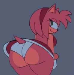 1girls 2d amy_rose animated ass ass_focus ass_shake big_ass gif huge_ass looking_back panties pink_hair shaking shaking_ass short_hair simple_background skirt smiling_at_viewer sonic_(series) sonic_the_hedgehog_(series) tagme_(artist) thick_ass thick_thighs thighs upskirt