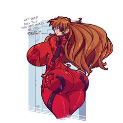 1girls alternate_ass_size alternate_body_type alternate_breast_size ass ass_grab asuka_langley_sohryu back_view backboob big_ass big_breasts blue_eyes blushing bodysuit breasts breasts_bigger_than_head brown_hair clothing color curvy eye_patch female female_only heart huge_ass huge_breasts human large_ass large_breasts light-skinned_female light_skin long_hair looking_at_viewer n647 neon_genesis_evangelion orange_hair pilot_suit plugsuit rebuild_of_evangelion red_head solo thick thick_thighs thin_waist tight_clothing voluptuous wasp_waist wide_hips