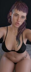 1girl 1girls 3duk ai_assisted cassidy_(life_is_strange) dyed_hair female female_focus female_only life_is_strange life_is_strange_2 nail_polish only_female solo solo_female
