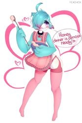 1boy apron aren blush bulge collar crossdressing femboy gardevoir garter_straps girly male male_gardevoir male_only male_pokemon naked_apron nintendo panties pink_panties pokemon pokemon_(species) pokemon_rse solo_male standing stockings trap