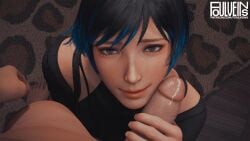 1boy 1girls 3d erect_penis erection female female_focus foulveins male male_pov penis penis_grab pov reina_mishima tagme teasing tekken tomboy
