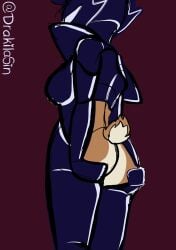 ass ass_focus december_holiday deltarune dess_holiday meme roaring_knight sketch undertale undertale_(series)