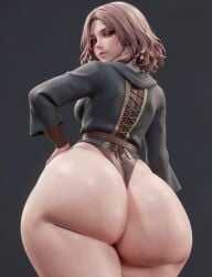 1girls 3d ass ass_focus breasts elden_ring female female_focus female_only large_ass looking_at_viewer looking_back lustable3dx melina_(elden_ring) solo thick_thighs thighs wide_hips