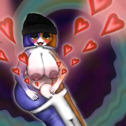 anon anonymous_male big big_areola big_ass blushing face_in_pussy hearts meow_skulls_(fortnite) nipples plump_breasts thick_thighs