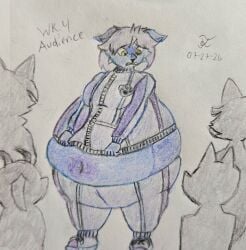 artist_request big_breasts blueberry_inflation breasts cleavage female furry huge_breasts inflation thick_thighs wide_hips