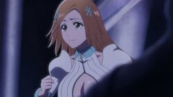 16:9 1girls animated animation big_breasts bleach bleach:_the_thousand-year_blood_war blurry_background bouncing_breasts breasts busty clavicle cleavage cleavage_cutout closed_mouth clothed clothing clothing_cutout collarbone detached_sleeves female female_focus female_only hair_ornament hairclip hairpin hand_up happy high_resolution highres huge_breasts indoors inoue_orihime large_breasts light-skinned_female light_skin long_hair long_sleeves looking_at_another mp4 no_sound official_animation open_mouth orange_hair parted_bangs parted_lips puffy_sleeves running screencap shiny_hair shiny_skin smile solo solo_focus studio_pierrot tagme talking talking_to_another teeth teeth_showing upper_body video white_sleeves