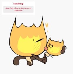 battle_for_dream_island battle_for_dream_island_again bfb bfdi bfdia firey_(bfdi) firey_jr. incest_(lore) kissing object_shows tentacle_penis the_power_of_two tpot