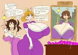 2girls 3girls areola areola_slip areolae areolae_slip ass big_areola big_ass big_breasts big_nipples breasts_bigger_than_head breasts_bigger_than_torso castle cleavage crown cum dialogue dress english english_text female female_only flowers grave huge_breasts implied_death implied_drowning implied_rape implied_sex jewlery large_breasts leader lewdicrousart nipple_bulge open_mouth portrait portrait_(object) queen queen_farland_iii royal royalty shaking shiny shiny_skin shorter_female shuddering side_eye staff tagme taller_female thick_thighs thunder_thighs tied_hair uncolored voluptuous voluptuous_body voluptuous_female wide_hips wide_thighs