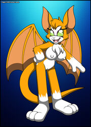 1girls anthro bat_wings big_ears big_feet big_hands blue_background breasts chiropteran dust:_an_elysian_tail eyelashes feet female fidget fur genitals green_eyes humanoid mammal markings membrane_(anatomy) membranous_wings nimbat nipples nude orange_body orange_fur pussy simple_background solo verona7881 video_games white_body white_fur wings