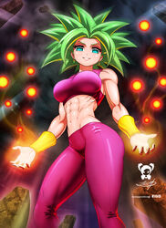 1girls abs artist_name biceps big_breasts blue_eyes breasts crop_top curvaceous curvy curvy_body curvy_female curvy_figure curvy_hips dragon_ball dragon_ball_super earrings facebook female female_focus female_only female_solo fusion gold_bracelet green_earrings green_hair hips instagram kefla large_breasts leadapprentice legendary_super_saiyan looking_at_viewer looking_pleasured muscles muscular muscular_female pink_clothes pink_clothing pink_crop_top pink_pants pink_tights potara_earrings saiyan shiny shiny_breasts shiny_clothes shiny_hair shiny_skin smile smiling smiling_at_viewer solo solo_female solo_focus spiked_hair super_saiyan super_saiyan_2 tagme tight_clothing tournament_of_power voluptuous watermark wide_hips