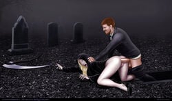 anal anal_insertion anal_sex ass buggery defeat defeated doggy_style extro female grave graveyard grim_reaper humiliation mythology painal painful rape robe scythe