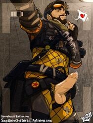 apex_legends clothed male male_focus male_only mirage_(apex_legends) penis precum smashedoysters testicles video_games