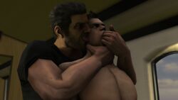 3d ascendant_one choking comic fingering fingers_in_mouth forced gay kiss_axe page_3 piers_nivans resident_evil yaoi zeus_(ascendant_one)