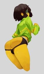 1boy ass deltarune femboy jockstrap krid_(artist) kris_(deltarune) male male_only presenting_hindquarters