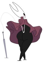 1girls artist_request ass big_ass cape cloak female female_only hollow_knight hornet_(hollow_knight) insects red_cape solo solo_female source_request spear tagme thick_thighs white_skin wide_hips