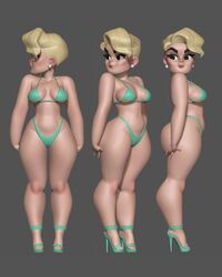 3d 3d_(artwork) instagram instagram_model model_sheet standing stefania_ferrario thick_thighs