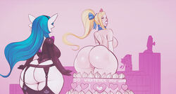 2girls ass ball_gag big_breasts big_butt bimbo bimbo_gardevoir blonde_hair blue_hair breasts cake clothing dessert dildo duo eerie_(thekite) english_text female food gag gagged gardevoir genitals hair how_my_gardevoir_became_a_porn_star! huge_ass huge_butt human leotard lou_lacroix mammal multiple_girls nintendo pokémon_(species) pokemon pokemon_(species) pussy pussy_juice sex_toy shiny_gardevoir shiny_pokemon text thekite thick_thighs video_games