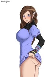 1girls 999 akane_kurashiki ass blue_eyes blush brown_hair june_(zero_escape) naver nine_hours_nine_persons_nine_doors solo upskirt zero_escape