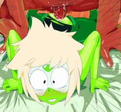 anal anal_penetration anal_sex female gem_(species) green_skin penetration peridot_(steven_universe) prone_bone steven_universe tagme visor yev-san